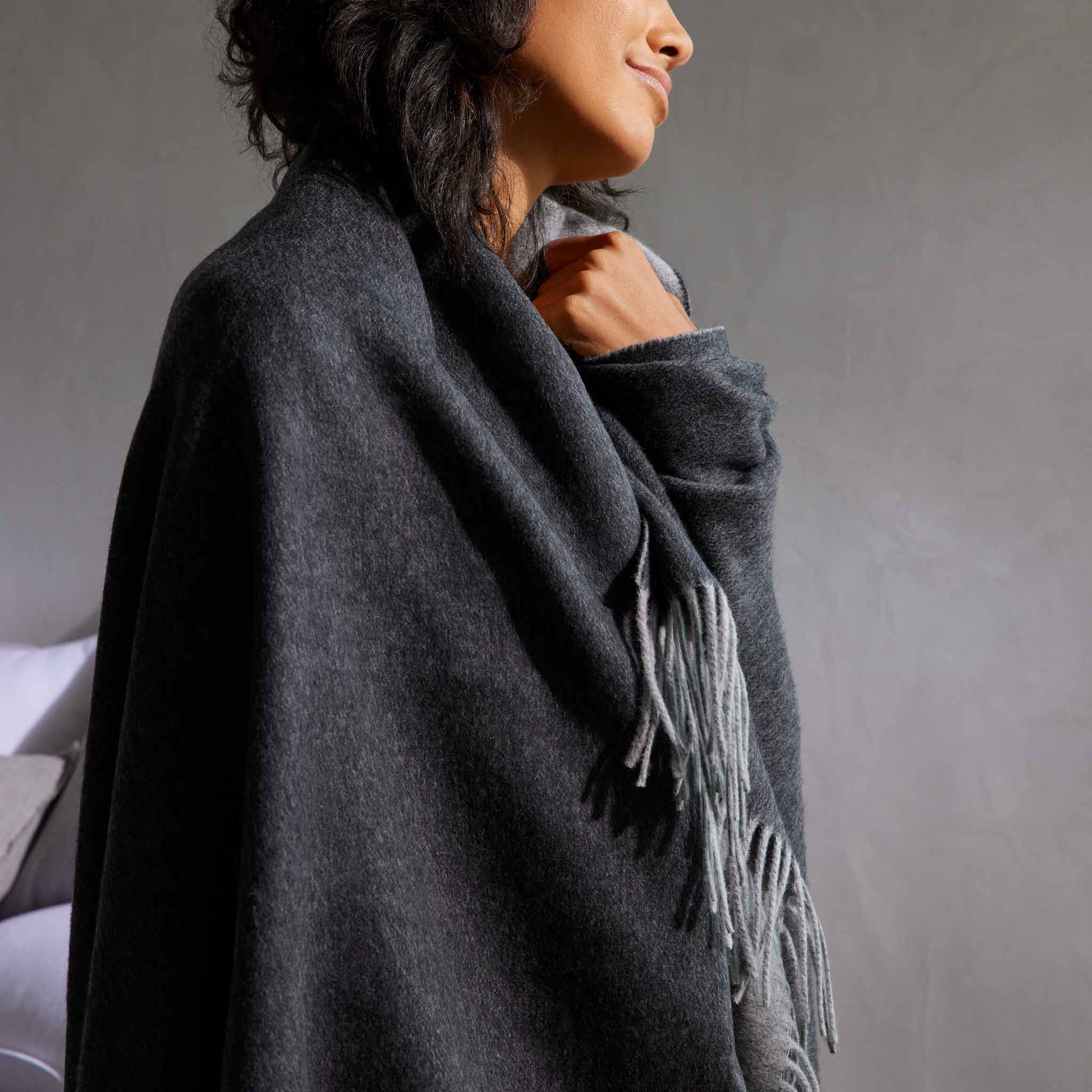 Two-Toned Lambswool Throw Blanket - Last Call