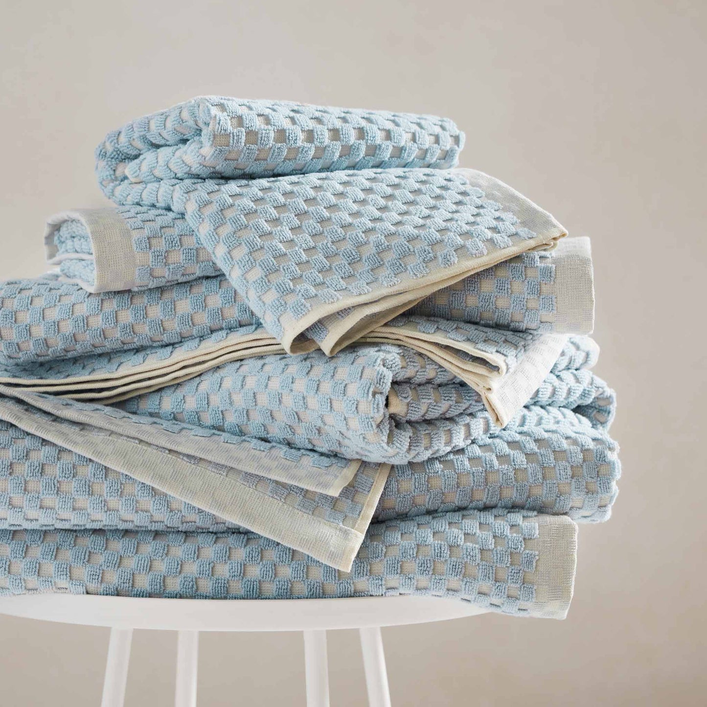 Checkered Jacquard Hand Towels - Last Call