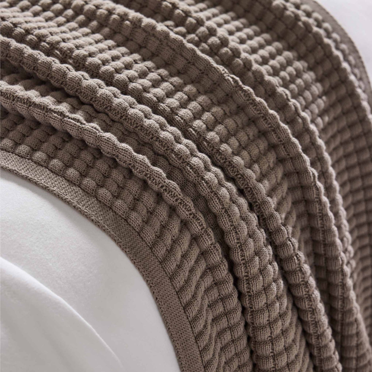 Grid Knit Cotton Throw Blanket - Last Call