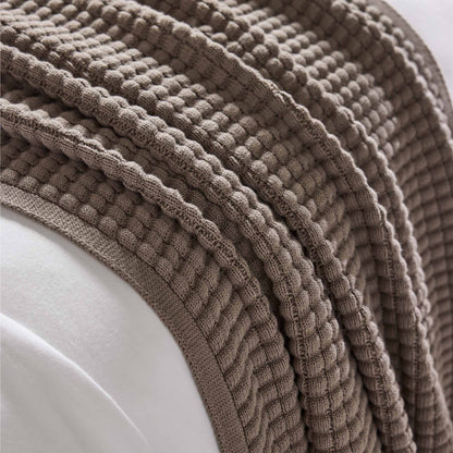 Grid Knit Cotton Throw Blanket - Last Call