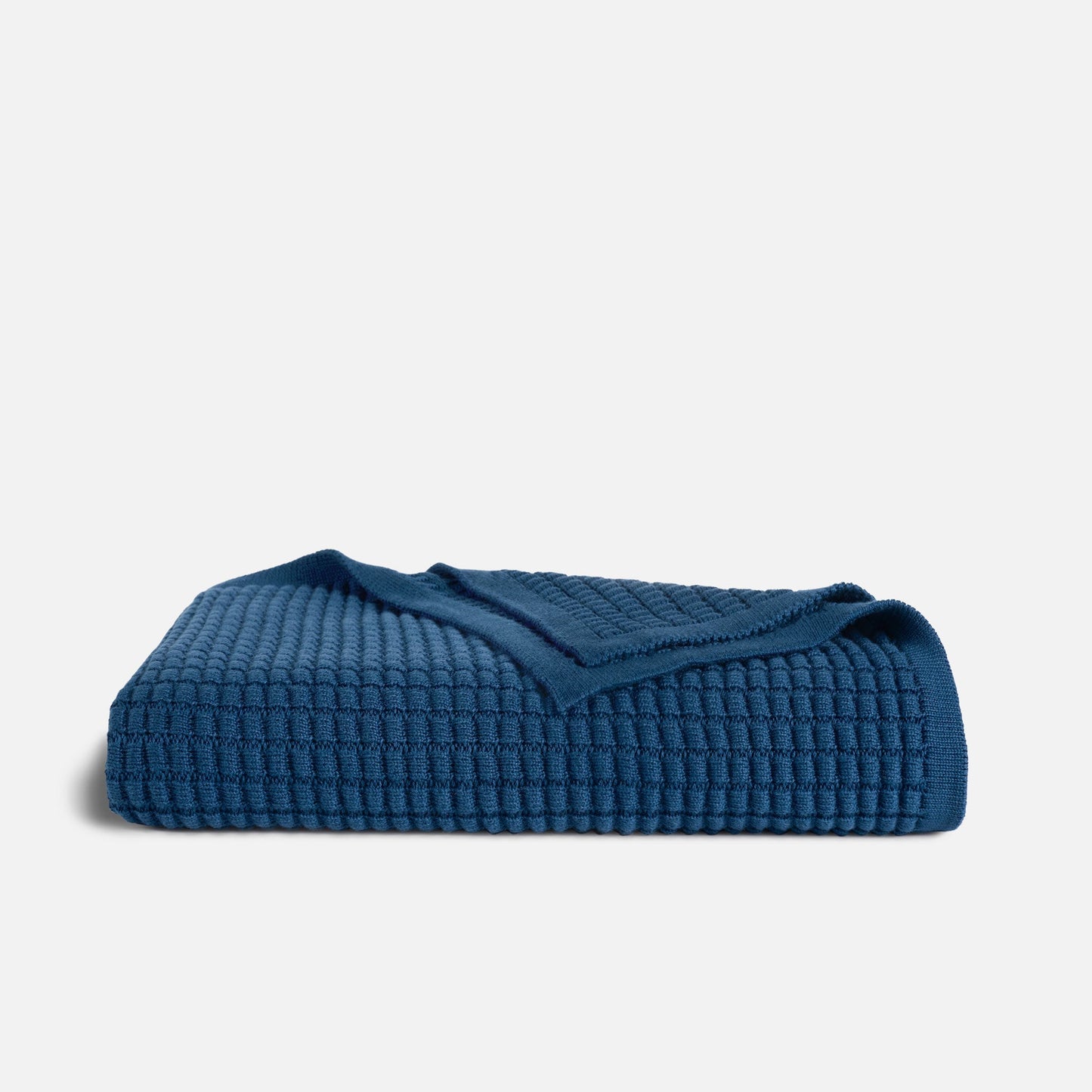 Grid Knit Cotton Throw Blanket - Last Call