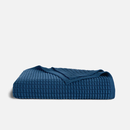 Grid Knit Cotton Throw Blanket - Last Call