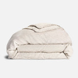 Oxford Stripe in Oat Chambray