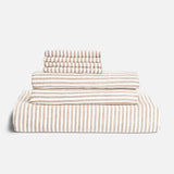 Oxford Stripe in Oat Chambray