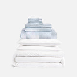 Oxford Stripe in Storm Chambray