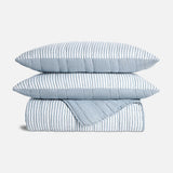 Oxford Stripe in Storm Chambray