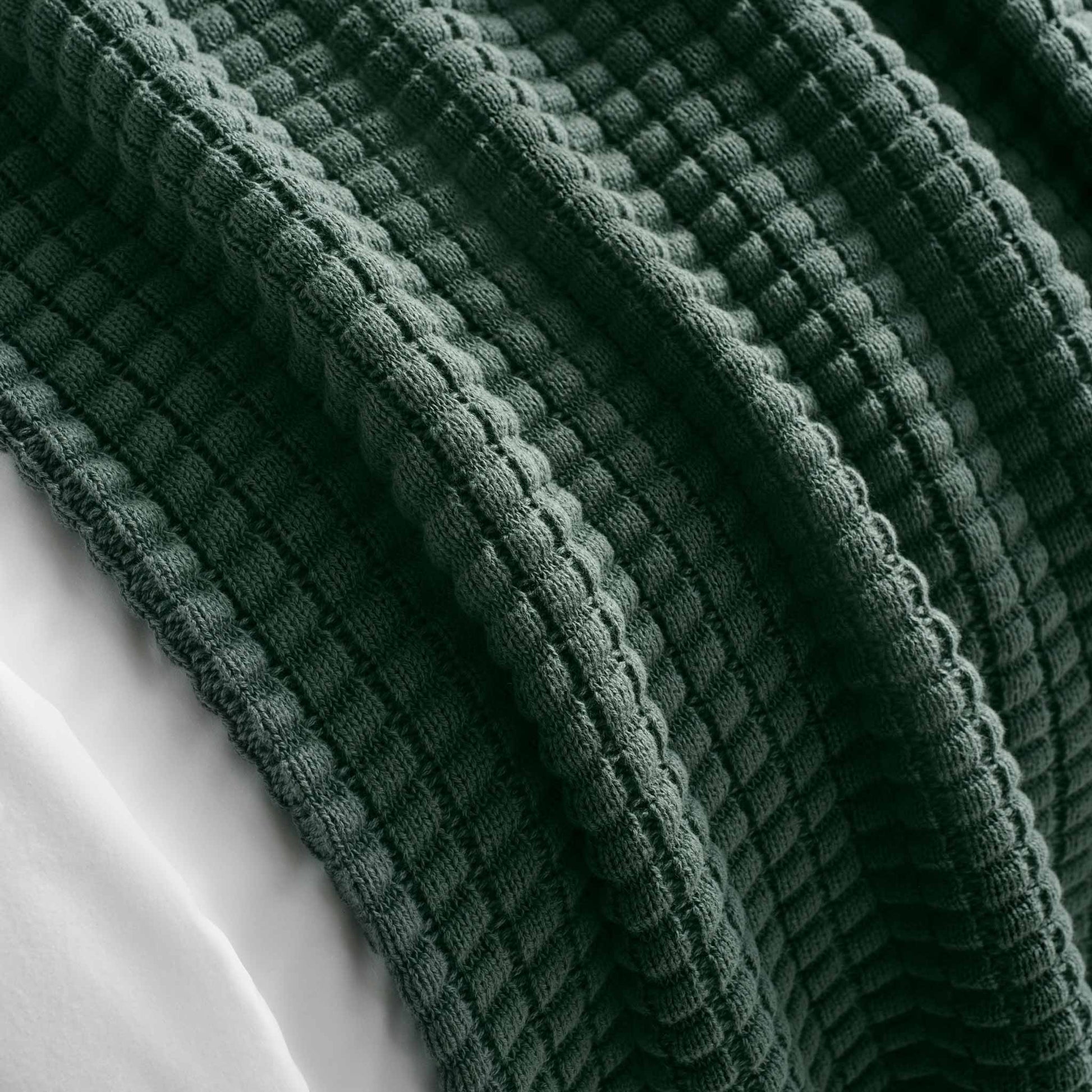 Grid Knit Cotton Throw Blanket - Last Call