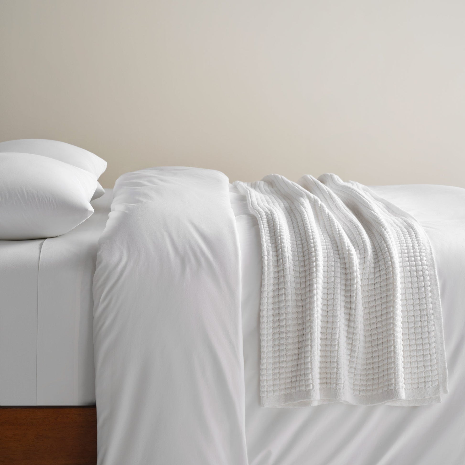 Grid Knit Cotton Throw Blanket - Last Call