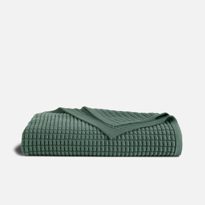 Grid Knit Cotton Throw Blanket - Last Call