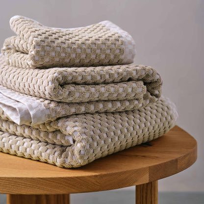 Checkered Jacquard Hand Towels - Last Call