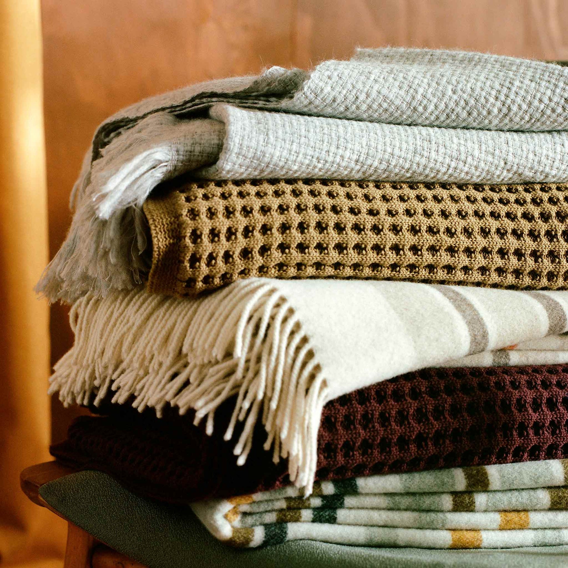 Chunky Waffle Knit Throw Blanket - Last Call